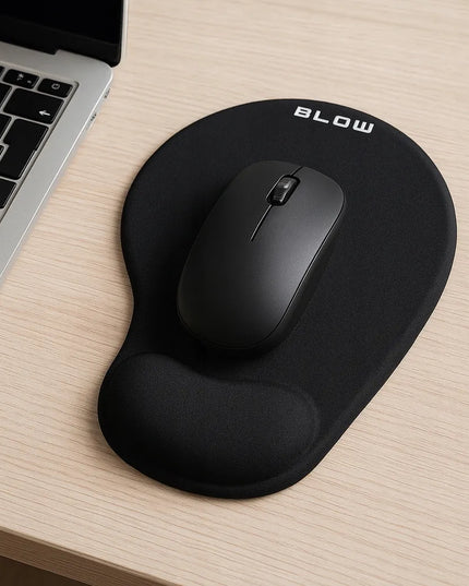 Ergonomiškas gelinis pelės kilimėlis su riešo atrama ir optinė USB pelė