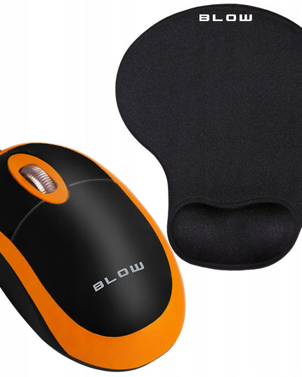 Ergonomiškas gelinis pelės kilimėlis su riešo atrama ir optinė USB pelė