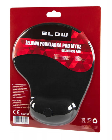 Ergonomiškas gelinis pelės kilimėlis su riešo atrama ir optinė USB pelė