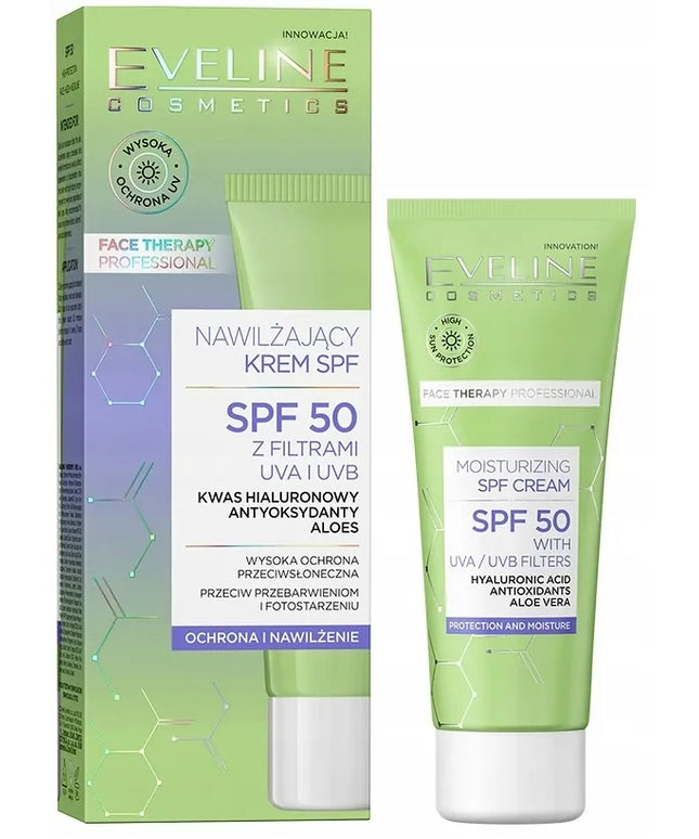 Eveline Face Therapy Professional drėkinamasis kremas su SPF 50 filtru, 30 ml