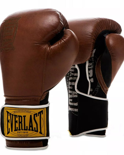 EVERLAST 1910 CLASSIC bokso pirštinės, rudos, 14 oz + DOVANA