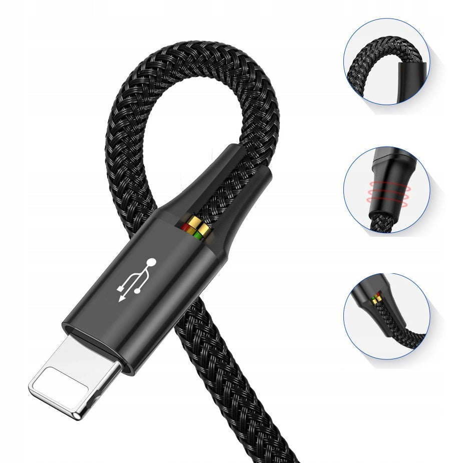 Universalus USB laidas 4-in-1, kabelių rinkinys (2x Lightning + USB-C + micro USB), 1,2m Baseus