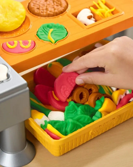 PLAY-DOH plastilinas „Super“ virtuvė su garsais, 6 indeliai ir priedai G2309