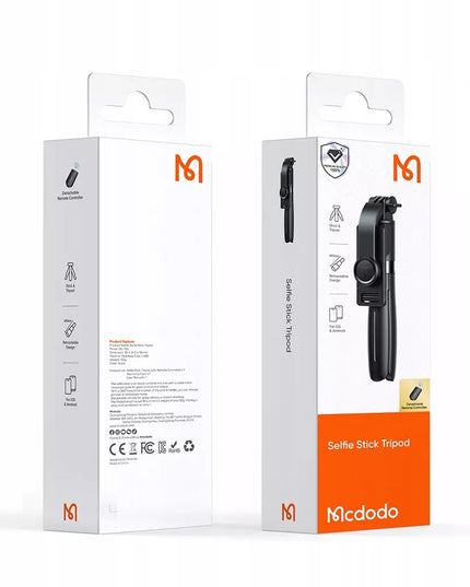 Mcdodo ilga asmenukių lazdelė-trikojis su Bluetooth, skirta iPhone ir Samsung