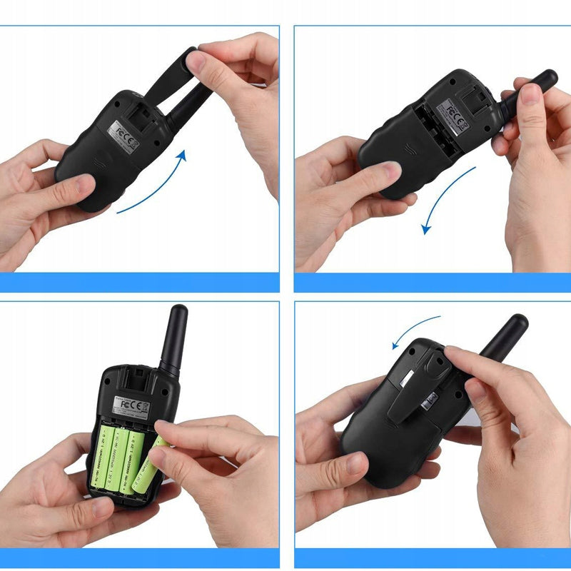 2 x RADijo ryšio (Walkie Talkie) racijos PMR su žibintuvėliu ir ekranu