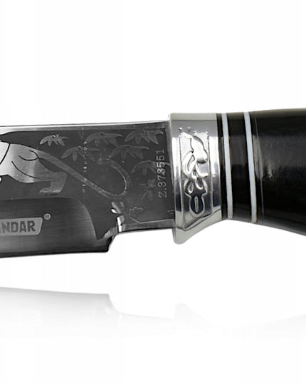 KANDAR Medžioklinis peilis Tiger Karinis Finka Puošta