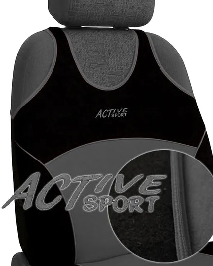 „Pok-Ter ACTIVE SPORT“ universalūs pilki priekinių automobilio sėdynių užvalkalai