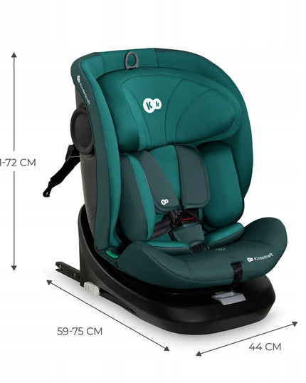 Kinderkraft I-GROW i-Size automobilinė kėdutė 40–150 cm, 0–36 kg, pasukama 360°