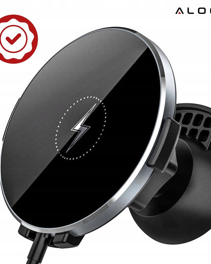 Automobilinis laikiklis MAG SAFE, belaidis įkroviklis 15W, skirtas iPhone 14, 15, 16, 17