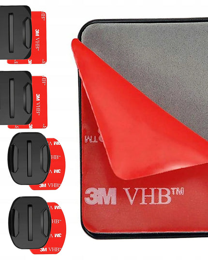 3M VHB lipdukinių laikiklių rinkinys „GoPro HERO“ 13, 12, 11, 10, 9, 8, 7, 6, 5, 4, 3