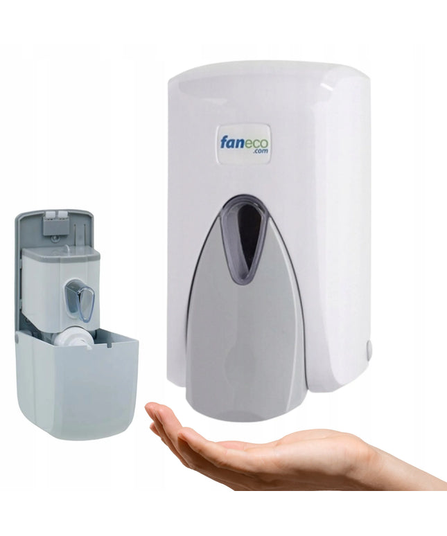 Faneco Pop sieninis skysto muilo ir dezinfekcijos dozatorius, 0,5 l, baltas