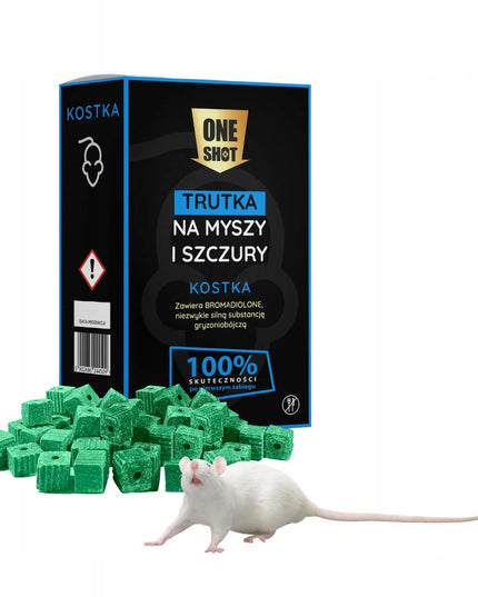 ONE SHOT itin stiprus masalas-kubeliai pelėms ir žiurkėms, 1 kg