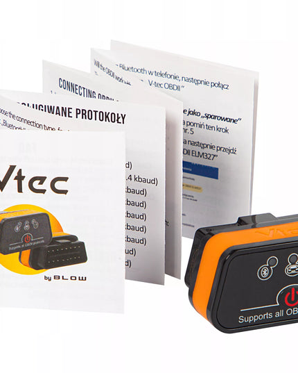 Diagnostinis OBD2 Bluetooth sąsajos testeris Android iOS Windows lenkų