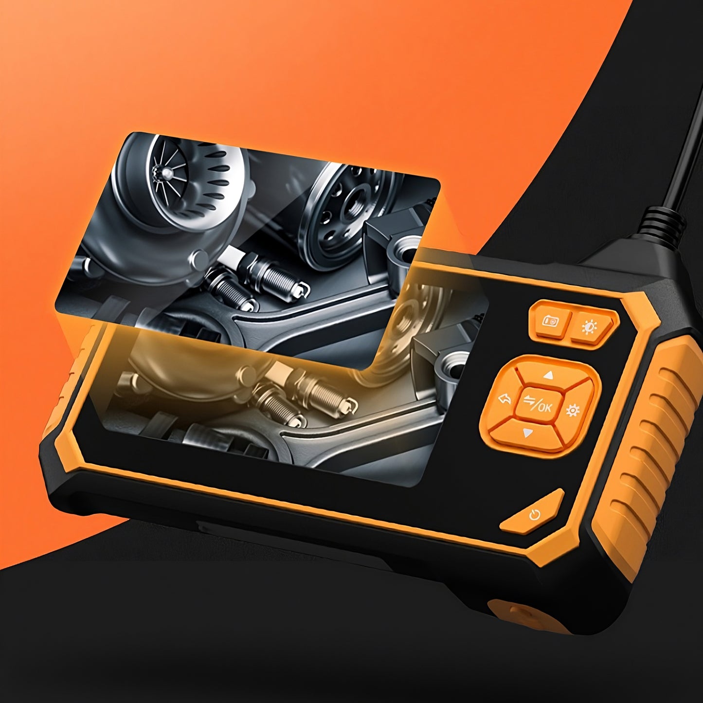 INSPEKCINĖ ENDOSKOPINĖ KAMERA 3M LCD HD 4,3" 8MM FULL HD 360° MICRO SD 64GB