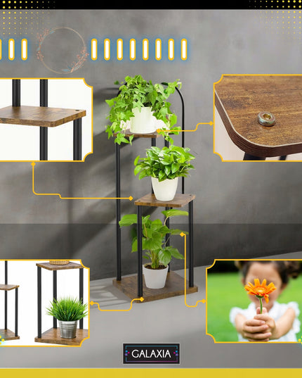 Pastatomas gėlių stovas Metalinis Medinis Loft