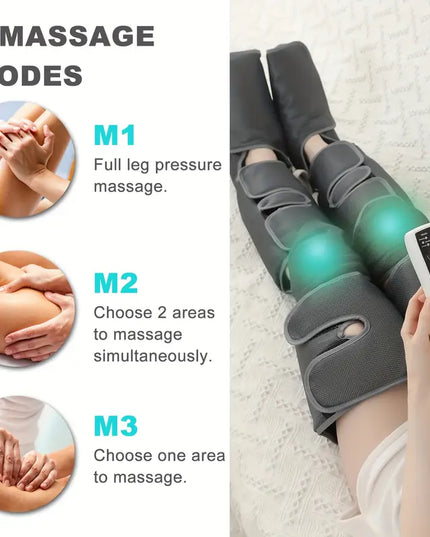 Fenash Šildomas Pėdų ir Kojų Kompresinis Masažuoklis su Skaitmeniniu Ekranu ir Saugojimo Maišeliu