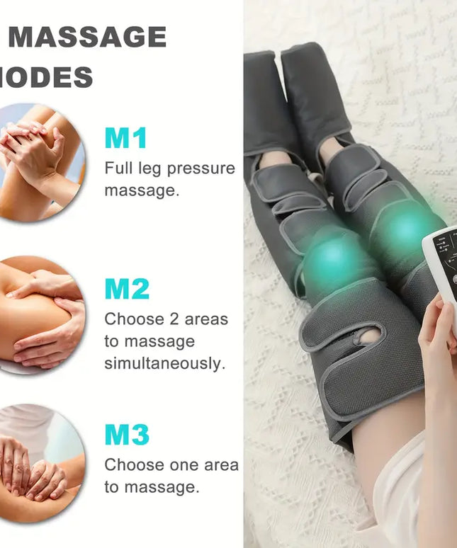Fenash Šildomas Pėdų ir Kojų Kompresinis Masažuoklis su Skaitmeniniu Ekranu ir Saugojimo Maišeliu