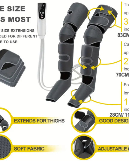 Fenash Šildomas Pėdų ir Kojų Kompresinis Masažuoklis su Skaitmeniniu Ekranu ir Saugojimo Maišeliu