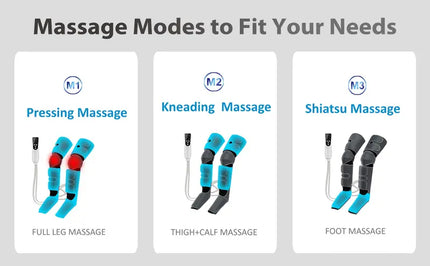 Fenash Šildomas Pėdų ir Kojų Kompresinis Masažuoklis su Skaitmeniniu Ekranu ir Saugojimo Maišeliu