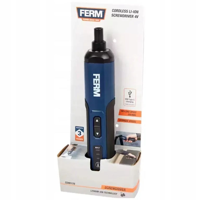 Ferm CDM1188 akumuliatorinis suktuvas, 4V, USB, su magnetiniais antgaliais