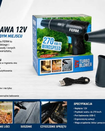 FERM Turbo Blower 12V – kompaktiškas ir galingas turbopūtiklis