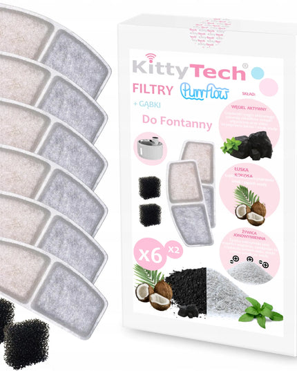 Filtrai PurrFlow fontanui 6 vnt. KT3100A-W KittyTech