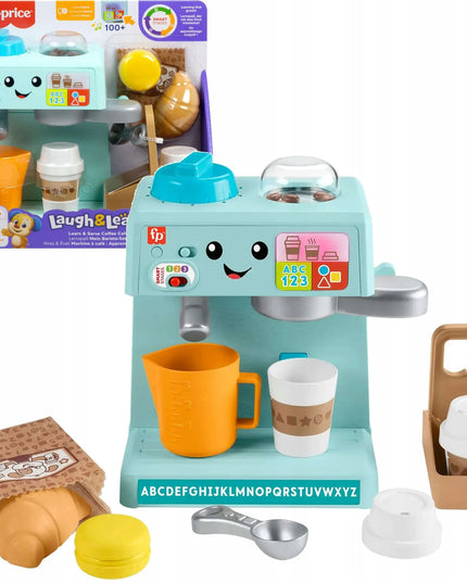 FISHER-PRICE edukacinis interaktyvus kavos aparatas su šviesos ir garso efektais
