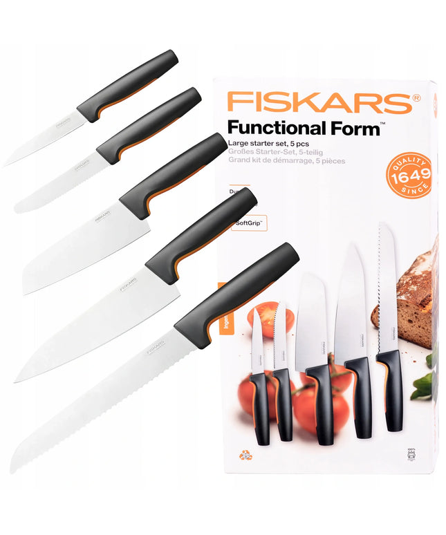 FISKARS 5 dalių peilių rinkinys Functional Form