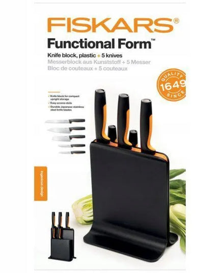 Fiskars Functional Form peilių rinkinys su stovu, 5 vnt., 1057554