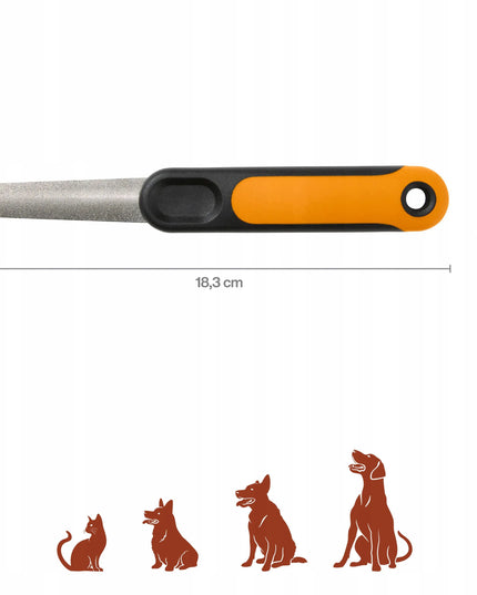 FISKARS nagų dildė šunims ir katėms, profiliuota, saugi, 18,3 cm