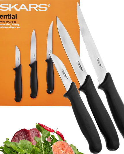 FISKARS peilių rinkinys, 6 dalių, ESSENTIAL serija