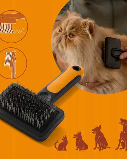 FISKARS pudelinis šepetys šunims ir katėms 16,5 cm