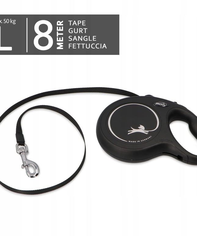 FLEXI automatinis pavadėlis su juostele 8m, Multi Box dėžute ir maišeliais šunims