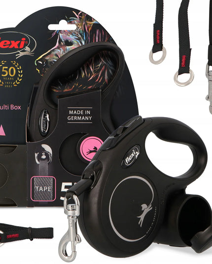 FLEXI automatinis pavadėlis šunims ir katėms 5m su Multi Box konteineriu