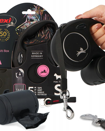 FLEXI automatinis pavadėlis šunims ir katėms 5m su Multi Box konteineriu
