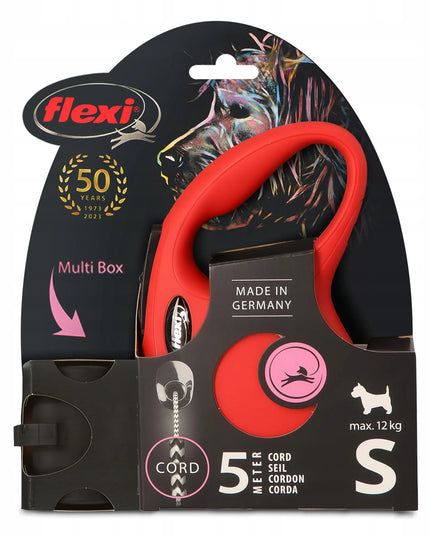 FLEXI automatinis pavadėlis šunims ir katėms iki 12 kg, 5 m ilgio laidas su „Multi Box“ dėžute