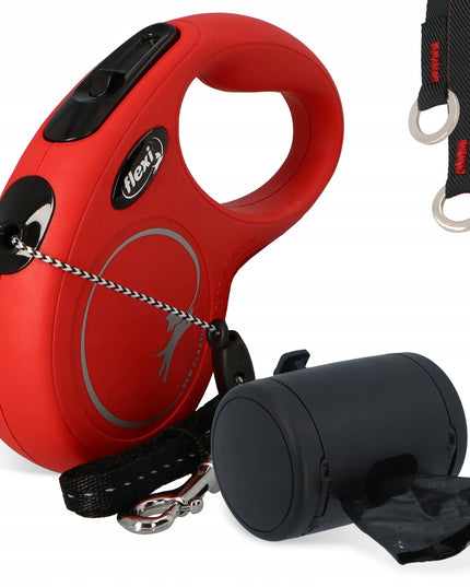 FLEXI automatinis pavadėlis šunims ir katėms iki 12 kg, 5 m ilgio laidas su „Multi Box“ dėžute