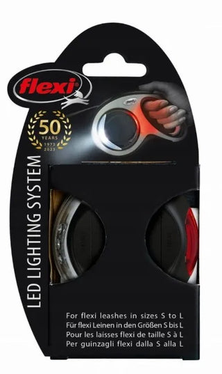 Flexi LED Lighting System įkraunamas žibintuvėlis šunų pavadėliams, juodas
