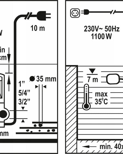 FLO 79792 1100W panardinamasis siurblys nešvariam ir švariam vandeniui (INOX)