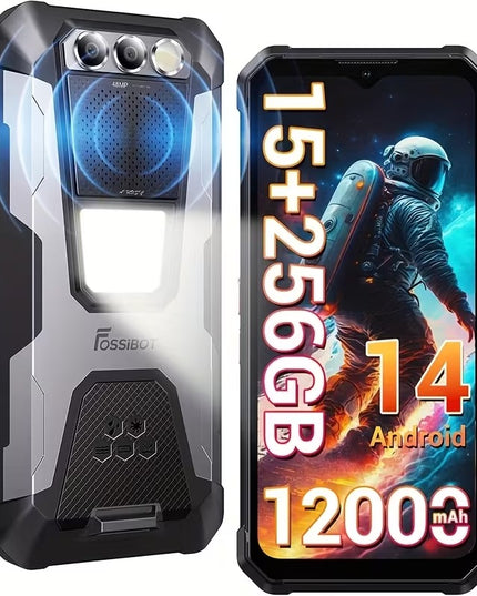 FOSSiBOT F106 Pro Triple Defense – patvarus Android telefonas su 12000 mAh baterija ir 6,58” FHD+ ekranu