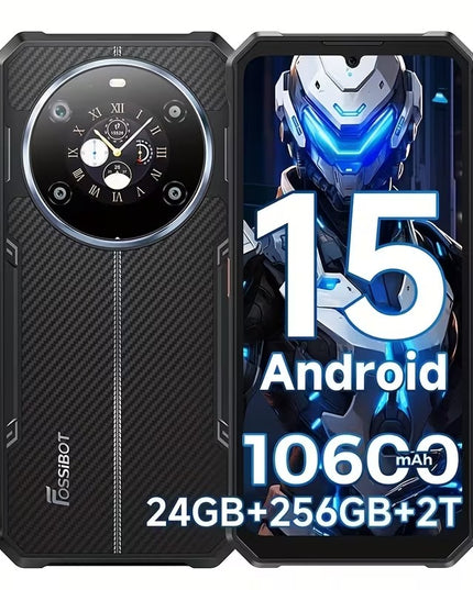 FOSSiBOT F109S – Galingas Android 15 išmanusis telefonas su 24GB RAM ir 10600 mAh baterija