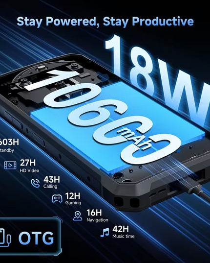 FOSSiBOT F109S – Galingas Android 15 išmanusis telefonas su 24GB RAM ir 10600 mAh baterija