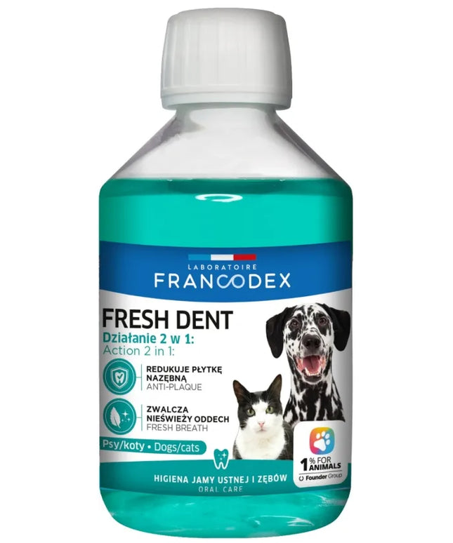 FRANCODEX Fresh Dent burnos higienos skystis šunims ir katėms 500 ml