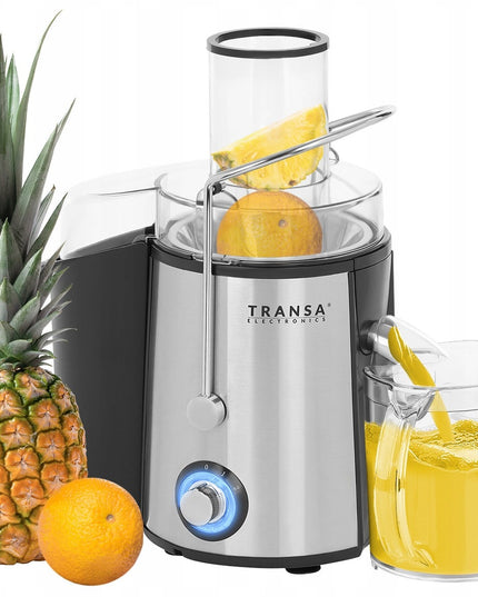 Galinga vaisių ir daržovių sulčiaspaudė FreshJuice TRANSA 1400W – greita ir efektyvi sulčių gamyba namuose