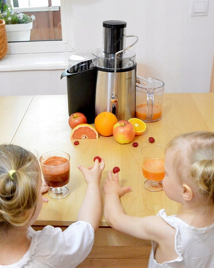 Galinga vaisių ir daržovių sulčiaspaudė FreshJuice TRANSA 1400W – greita ir efektyvi sulčių gamyba namuose