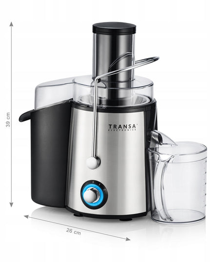 Galinga vaisių ir daržovių sulčiaspaudė FreshJuice TRANSA 1400W – greita ir efektyvi sulčių gamyba namuose