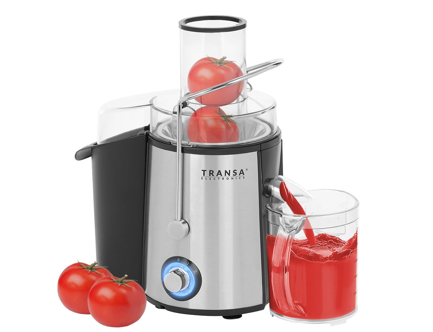 Galinga vaisių ir daržovių sulčiaspaudė FreshJuice TRANSA 1400W – greita ir efektyvi sulčių gamyba namuose