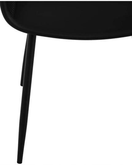 Fromm & Starck ažūrinės kaušinės kėdės, 2 vnt. rinkinys, juodos, iki 150 kg