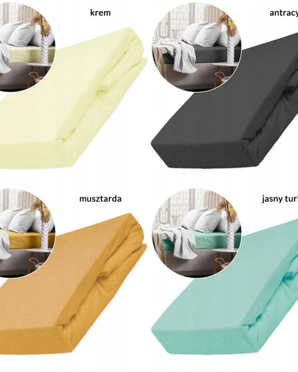 Frotinė paklodė su guma 160x200, švelni ir minkšta – didelis spalvų pasirinkimas