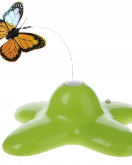 FUNNY BUTTERFLY skraidantis drugelis – interaktyvus žaislas katei su baterijomis